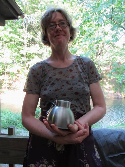 Nica was inordinately proud of her mug.  And what a mug it is.