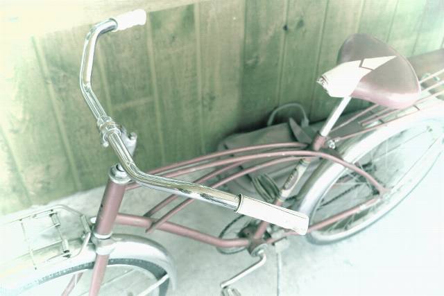 Pinki's wheels... vintage effect for a vintage chick...