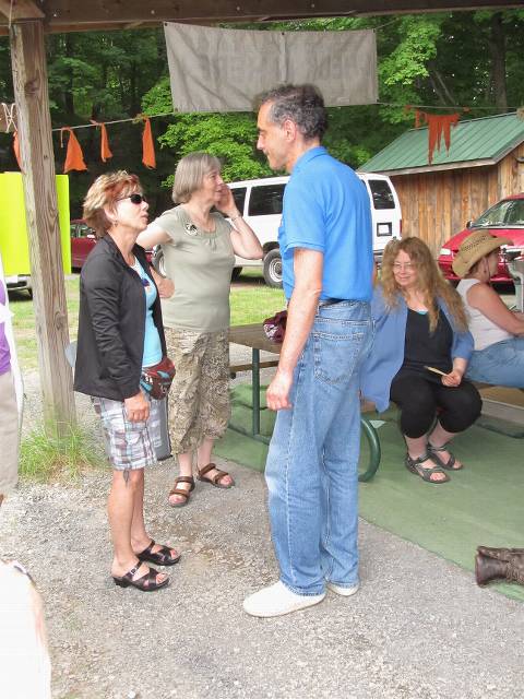 Miriam talking with Eric