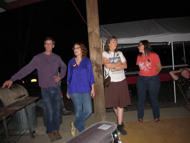 Candid camera!  Dave, Laurel, Molly, and Dusty