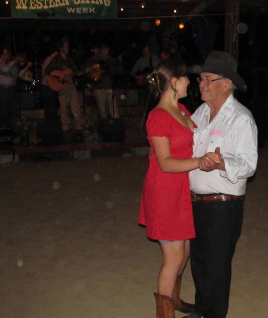 Clelia gets Junior up on the dance floor
