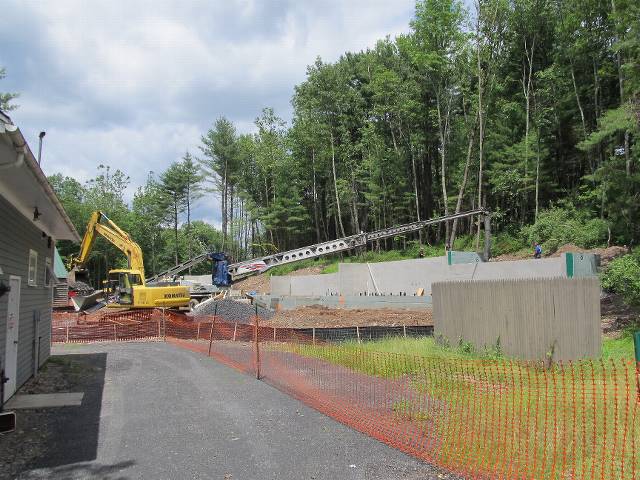 The new bunkhouse under construction.