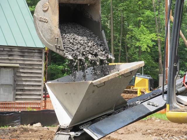 The new bunkhouse under construction.