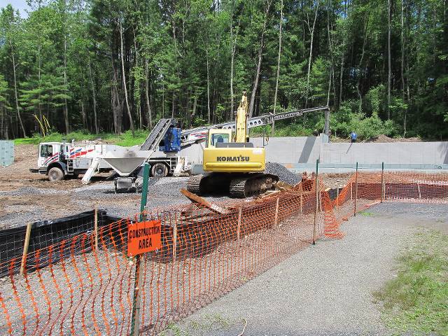 The new bunkhouse under construction.
