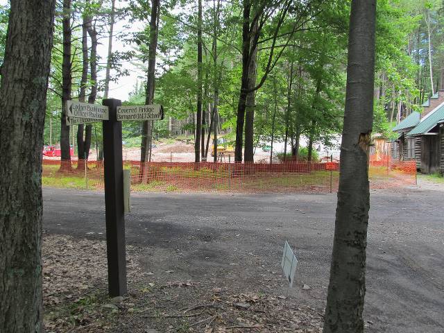 The new bunkhouse under construction, with a bit more perspective