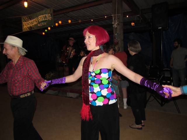 Leslie hams it up for Camper's Night