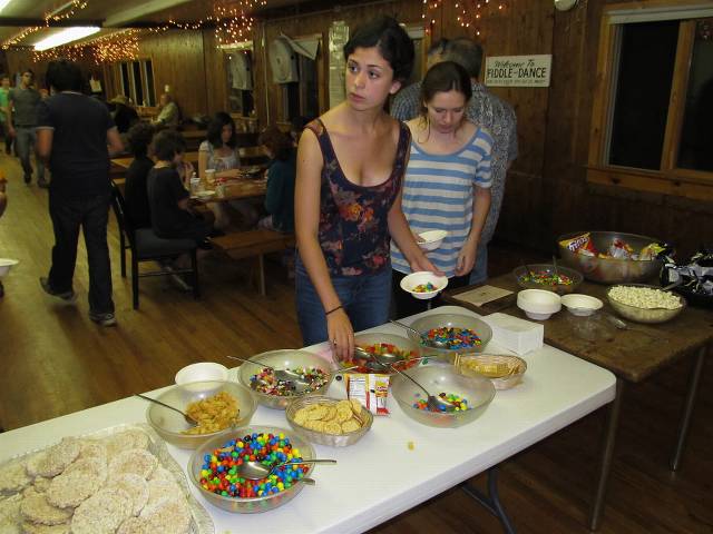 Katie hits the junk food at snack Thursday