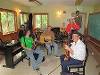 Junior's fiddle class,  right side.  Mattie (in the  back), Thomas, Chicago Dave, Barry, Junior
